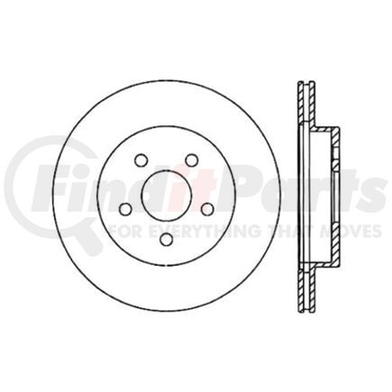 120.62044 by CENTRIC - Premium Brake Rotor
