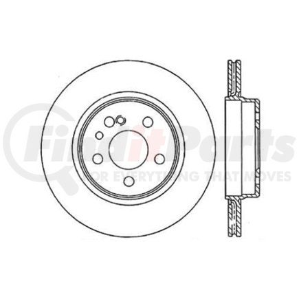 Centric 125.35024 Disc Brake Rotor Centric Premium High Carbon Alloy Brake Rotor