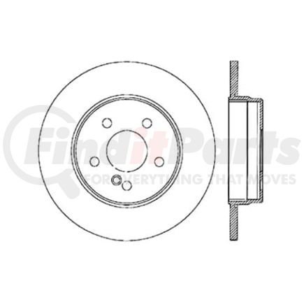 Centric 120.35061 Disc Brake Rotor Centric Premium High Carbon Alloy Brake Rotor