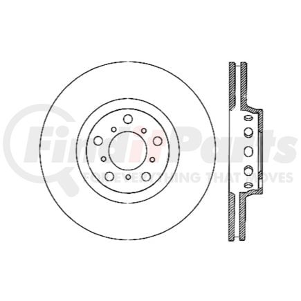 120.34063 by CENTRIC - Premium Brake Rotor