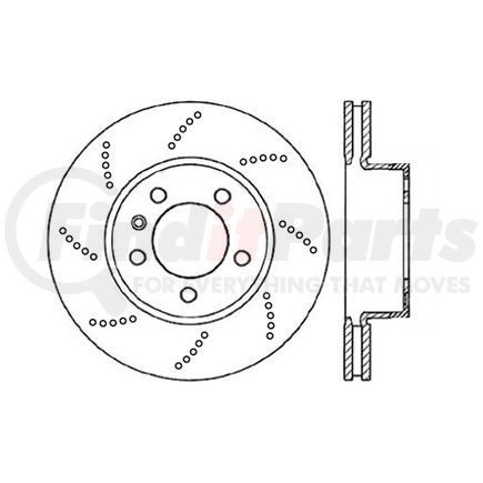 128.35109 by CENTRIC - Centric Premium OE Style Drilled Brake Rotor