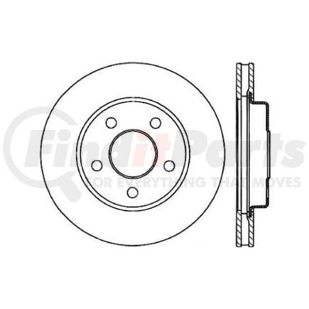 120.61019 by CENTRIC - Premium Brake Rotor