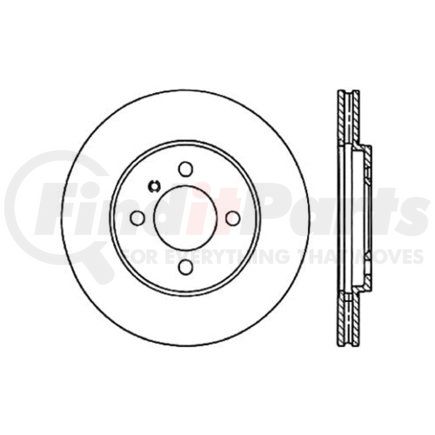 Centric 120.34018 Disc Brake Rotor Premium Brake Rotor