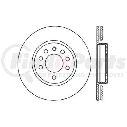 Centric 120.38014 Disc Brake Rotor Premium Brake Rotor