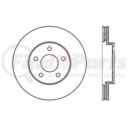 Centric 120.62104 Disc Brake Rotor Centric Premium Brake Rotor