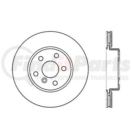 120.34108 by CENTRIC - Premium Brake Rotor
