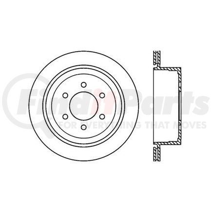 Centric 125.65102 Disc Brake Rotor Centric Premium High Carbon Alloy Brake Rotor