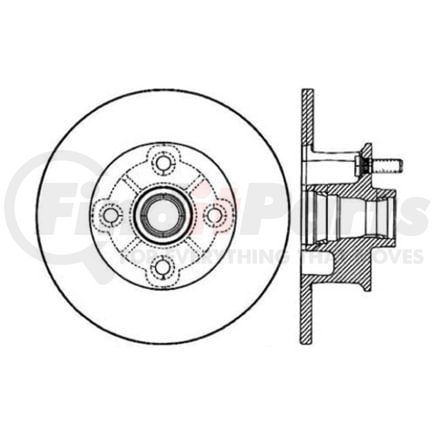 Centric 120.62011 Disc Brake Rotor and Hub Assembly Premium Brake Rotor