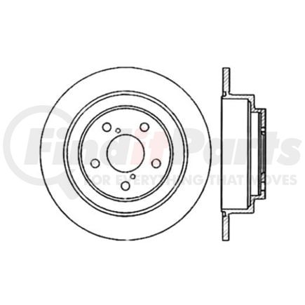 Centric 125.47011 Disc Brake Rotor Centric Premium High Carbon Alloy Brake Rotor