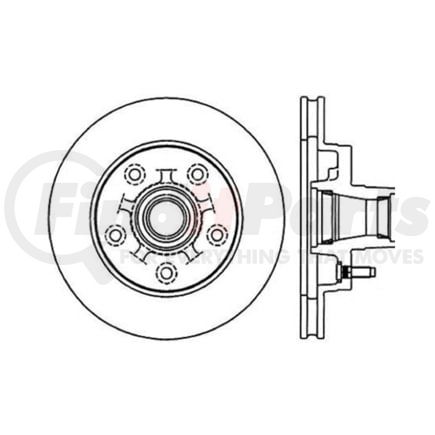 Centric 125.62013 Disc Brake Rotor and Hub Assembly Centric Premium High Carbon Alloy Brake Rotor