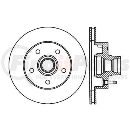 Centric 120.65031 Disc Brake Rotor and Hub Assembly Premium Brake Rotor