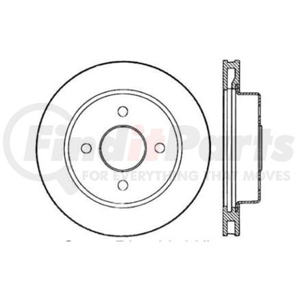 Centric 120.61023 Disc Brake Rotor Premium Brake Rotor
