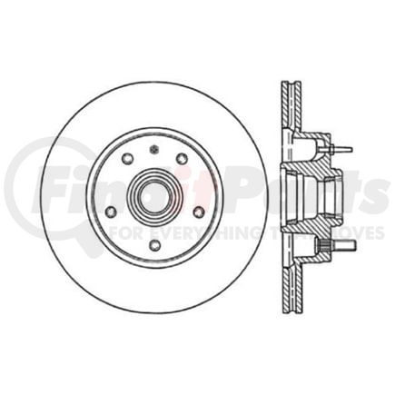 Centric 121.39011 Disc Brake Rotor C-Tek Standard Brake Rotor
