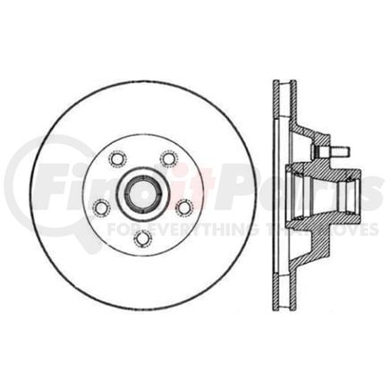 Centric 120.61003 Disc Brake Rotor and Hub Assembly Premium Brake Rotor