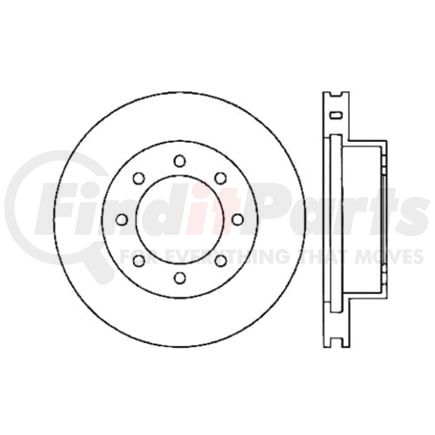 Centric 120.65068 Disc Brake Rotor Premium Brake Rotor