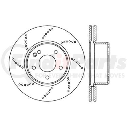 128.35065 by CENTRIC - Centric Premium OE Style Drilled Brake Rotor