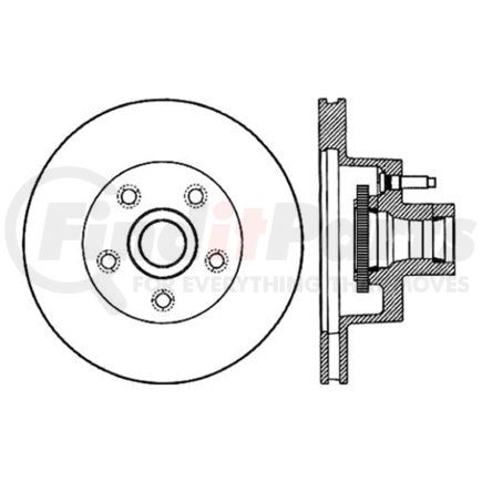 121.61034 by CENTRIC - C-Tek Standard Disc Brake Rotor - 11.07 in. Outside Diameter