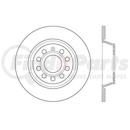 120.33129 by CENTRIC - Centric Premium High Carbon Alloy Brake Rotor