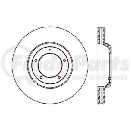 120.37015 by CENTRIC - Premium Brake Rotor