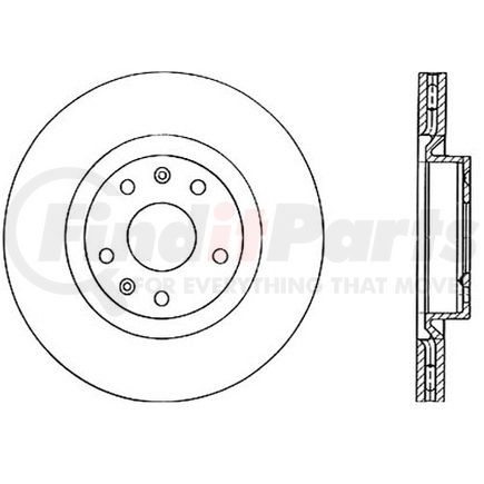 Centric 120.07002 Disc Brake Rotor Premium Brake Rotor