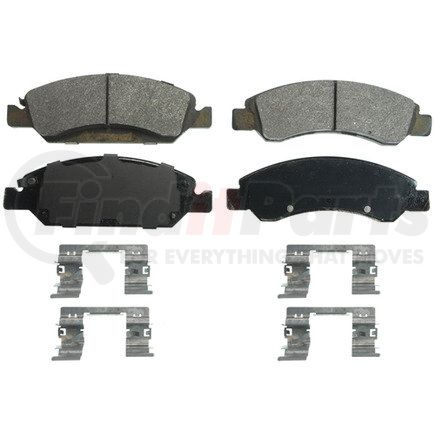 ZX1363 by WAGNER - QuickStop Semi-Metallic Disc Brake Pad Set