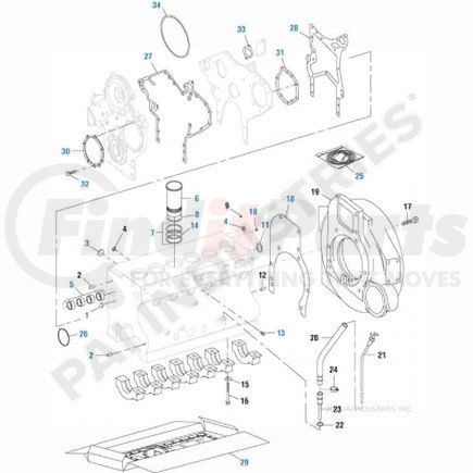 462010 by PAI - Shim Kit - 1977-1993 International DT466 Engine Application