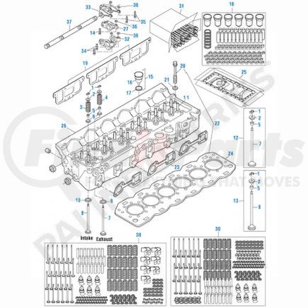 631346 by PAI - Engine Cylinder Head Repair Kit - Detroit Diesel Series 50 / 60 Application