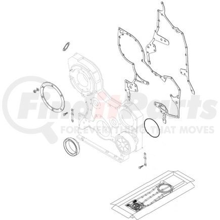 331576 by PAI - Engine Cover Gasket - Front; Caterpillar 3300 Series Application