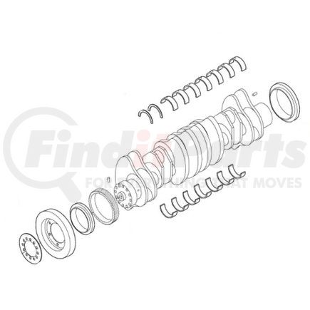 370005 by PAI - Engine Crankshaft - for Caterpillar 3406/C15 Application