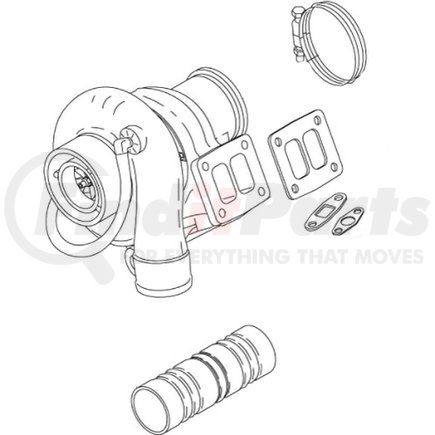 421047 by PAI - Hose - Inlet Hose Cold Side Rubber 4in ID x 6.1 Long 101mm ID x 155mm Long