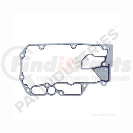 631350 by PAI - Engine Oil Cooler Gasket - Aluminized Steel 17.75in x 9.87in Detroit Diesel DD15 Application