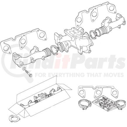 681149 by PAI - Exhaust Manifold - Detroit Diesel DD15 Series Engine Application