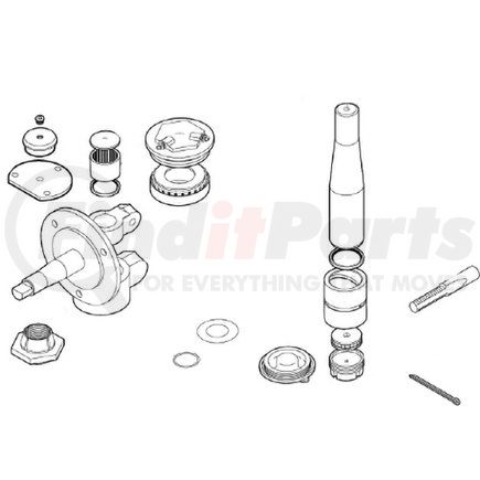 803180 by PAI - Steering King Pin Bushing - Mack Multiple Application Grooves Inside