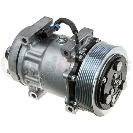 20-04885 by OMEGA ENVIRONMENTAL TECHNOLOGIES - A/C Compressor - SD7H15, 8-Groove Pulley, 130mm Diameter, with Clutch, Oil Filled