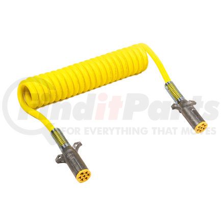 81-2015 by GROTE - Iso Coiled Cord 15', W 12" Leads, Yellow Cable