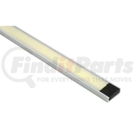 61T70 by GROTE - Light Channel Strip Light - 34.02 in., LED, White, Opaque Lens, 12V, Flat Extrusion, Clip Mount