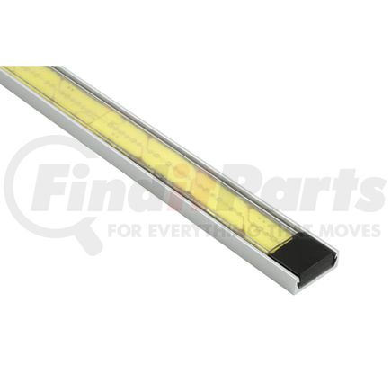 61T40 by GROTE - Light Channel Strip Light - 22.67 in., LED, White, Clear Lens, 12V, Flat Extrusion, Clip Mount