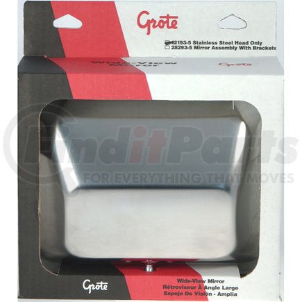 12193-5 by GROTE - MIRROR, STAINLESS STL, WIDE-VIEW, RETAIL PK
