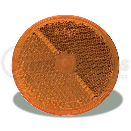 400733 by GROTE - REFLECTOR, 2.5", YEL, ROUND STICK-ON, BULK