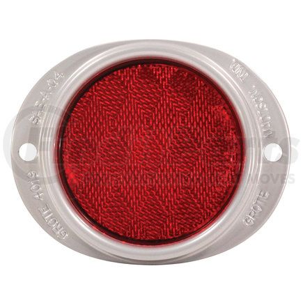 401923 by GROTE - RFLCTR, 3"LENS, RED, STEEL, 2-HOLE MNTG, BULK