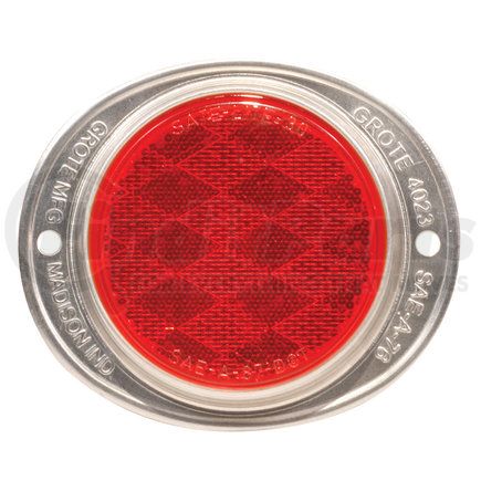 402323 by GROTE - RFLCTR, 3"LENS, RED, ALUM, 2-HOLE MNT, BULK