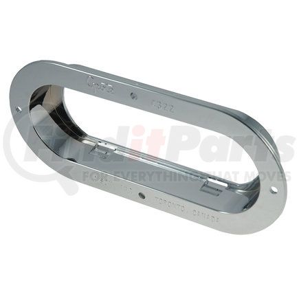 43223 by GROTE - Theft-Resistant Mounting Flange For 6" Oval Lights - Chrome Plated