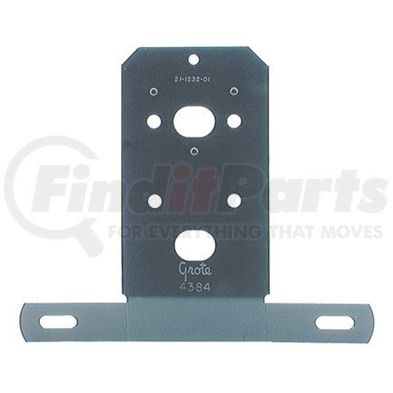 43842 by GROTE - Universal License Plate Bracket - Black Enamel