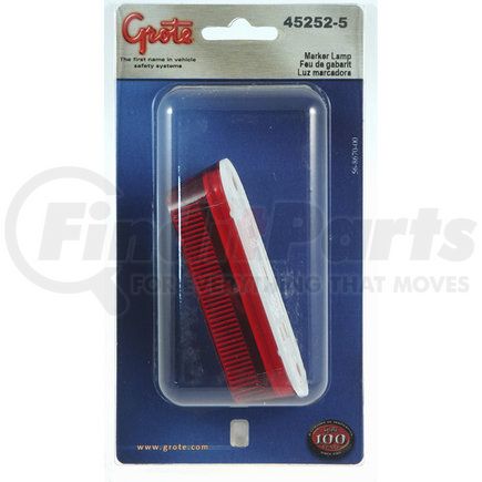 45252-5 by GROTE - CLR/MARKER LAMP, RED, THIN-LINE, SINGLE BULB