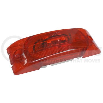 45442 by GROTE - Two-Bulb Turtleback Clearance Marker Light - No-Splice, Optic Lens, Red