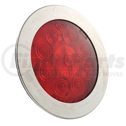 54042 by GROTE - SuperNova 4" 10-Diode Pattern LED Stop Tail Turn Lights, Hard Shell Connecter, Stainless-Steel Snap-In Flange