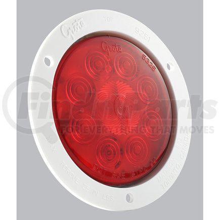 53282 by GROTE - SuperNova LED Stop Tail Turn Light - Red, 4", 10 Diode, White Theft-Resistant Flange