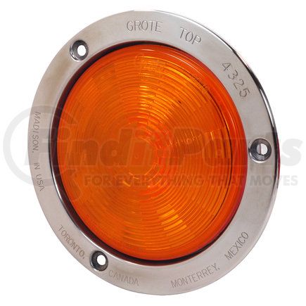 54493 by GROTE - SuperNova 4" NexGenTM LED Stop Tail Turn Light - Stainless Steel Flange, Auxiliary, Male Pin
