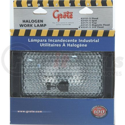 63241-5 by GROTE - CLR, FLOOD, 24V RECT, HALOGEN WRK, RETAIL PK