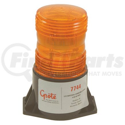 77443 by GROTE - Strobe Light - 5.5 in. Height, LED, Yellow, 12V, 60 Flash per Minute